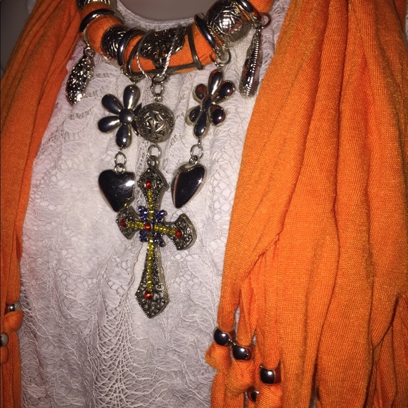 🎀 🆕 Boho/ Chic scarf necklace - Picture 8 of 12